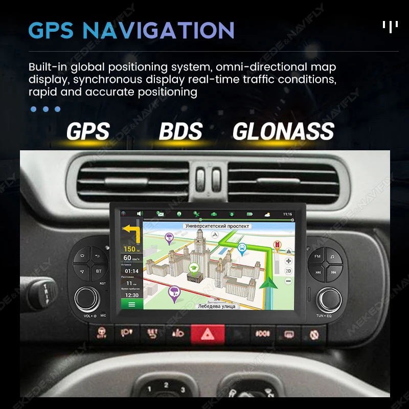 Podofo Radio Coche para Fiat Panda 2013-2020 con Carplay y Android Auto Inalámbrico, Radio de