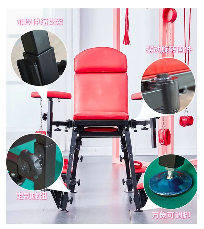 Adult Multi-Position Sex Chair BDSM Bondage Sex Furniture Multifunctional Folding Chair Slave Training Toys for Couples