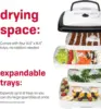 FD-80A Square Shaped Food Dehydrator, For Snacks, Fruit, Beef Jerky, White 3