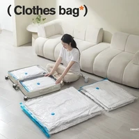 Clothes Storage Vacuum Bag Compression Organizer Bag Travel Clothing Luggage Vacuum Packing Storage Bag with Hand Air Pump 2