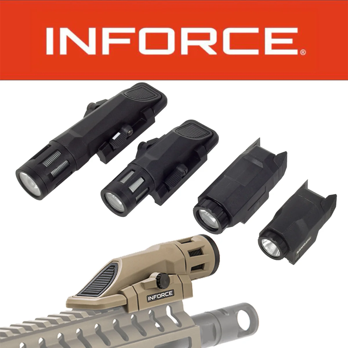 実物INFORCE （IR）ガンライト 特殊部隊御用達！400ルーメン＋IR搭載ライト”民間向け独占販売