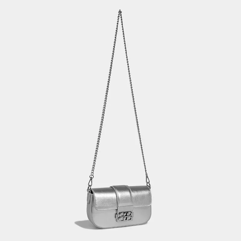 Leather Underarm Bag Chain Fashion Shoulder Bag for Women's Advanced Sense Crossbody Bag Casual Adjustable Commuting Handbag