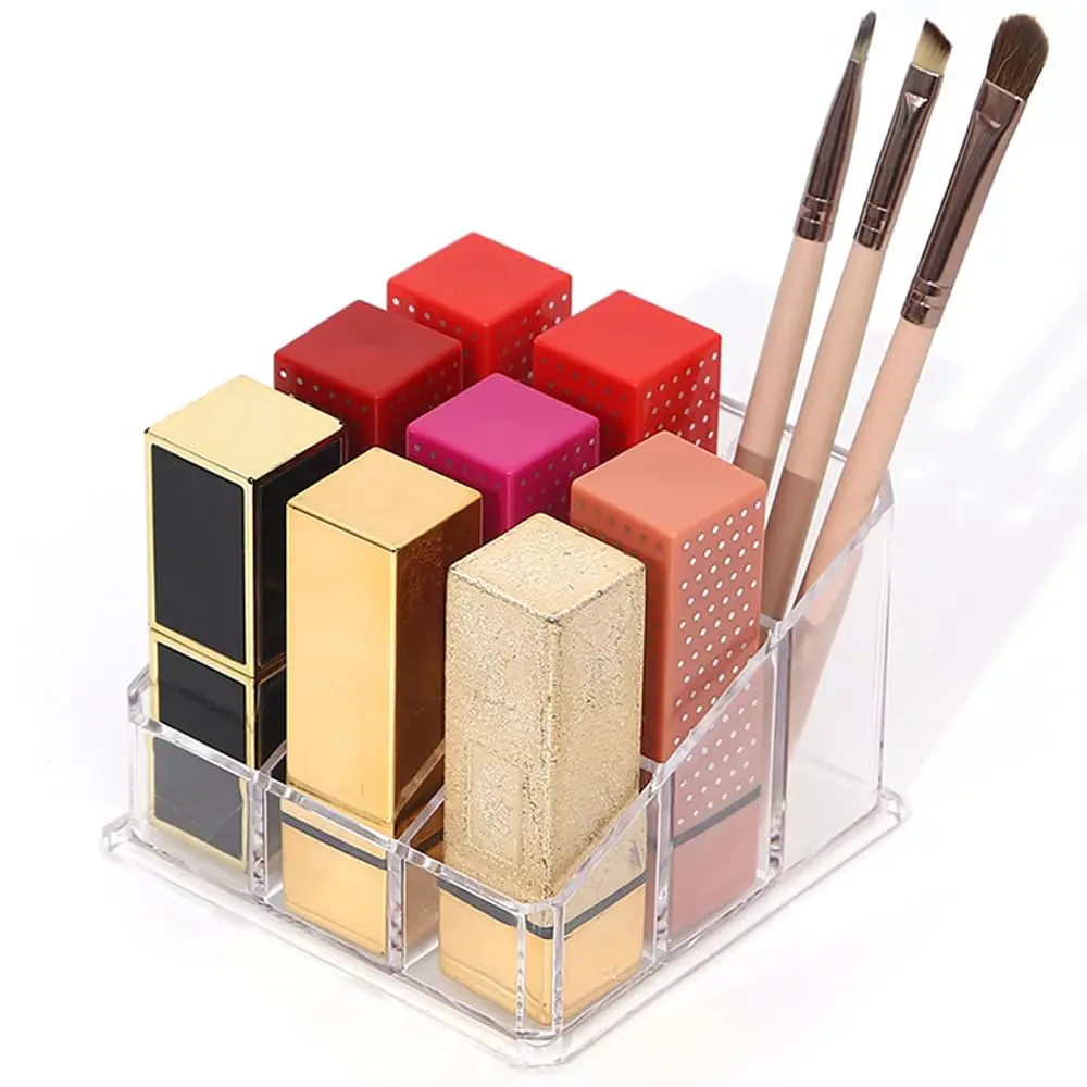 Acrylic Lipstick Organizer Lipstick Holder Lip Gloss Cosmetic Clear Storage Box for Drawer, Vanity, Bathroom 5