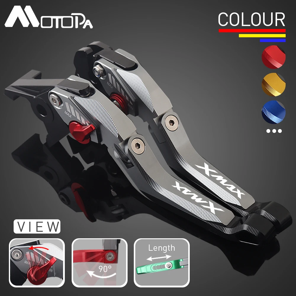 

XMAX 400 складные 5D рычаги тормозной муфты для Yamaha XMAX 400 300 250 125-2017 аксессуары для мотоциклов регулируемые выдвижные