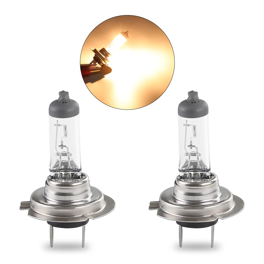 Halogen Headlight Bulb 10PC 55w 12v H7 Fog Halogen Bulb Car Halogen Bulb Super Xenon Light Source Fog Lamp Headlights Bulbs 4300k Car Styling