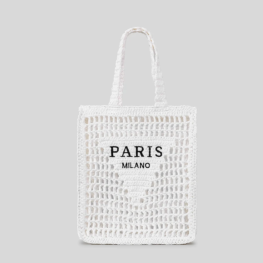 موضة الجوف خارج القش حقائب كتف المرأة مصمم رسائل ن...