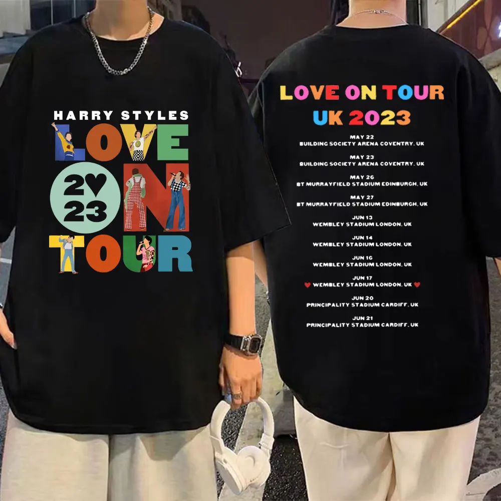 

2023 Love on Tour Concert Print T Shirt Men Women Y2k Aesthetics Short Sleeve T-shirt Summer Street Fashion Rock Style T-shirts
