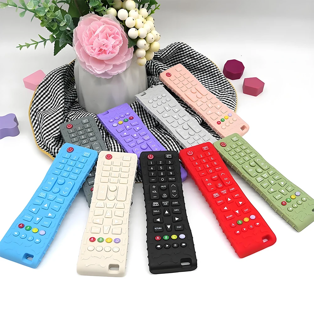 1/4pcs New baby teethers remote control modeling silicone teething toys children's sensory educational toys gift sets 3