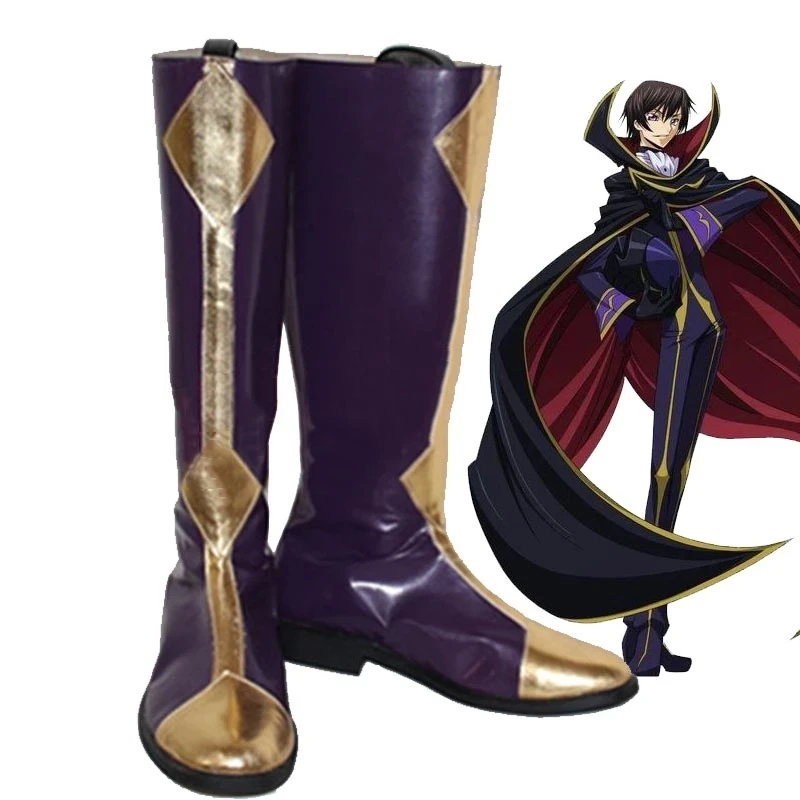 

Code Geass Zero Lelouch Cosplay Shoes Boots Custom Made Any Size Code Geass Cosplay Anime Lelouch of the Rebellion R2 Zero Boots