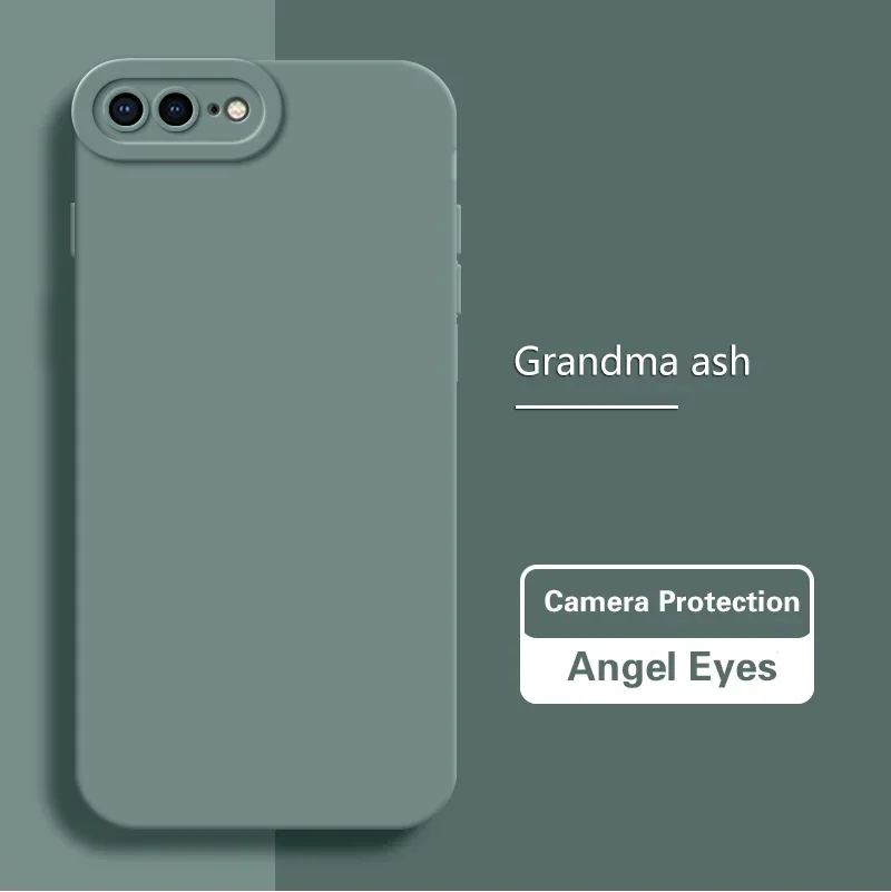 Angel Eyes Soft Square Matte Back Cover - Liquid Silicone Phone Case
