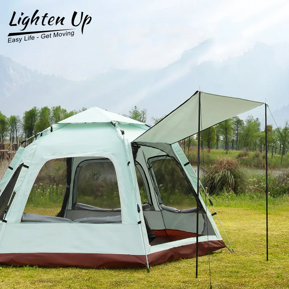 One-Touch Automatic Tent, Ultralight Waterproof 4-Season Backpacking Tent for 3-8 Person, Portable Outdoor Hiking & Camping Tent