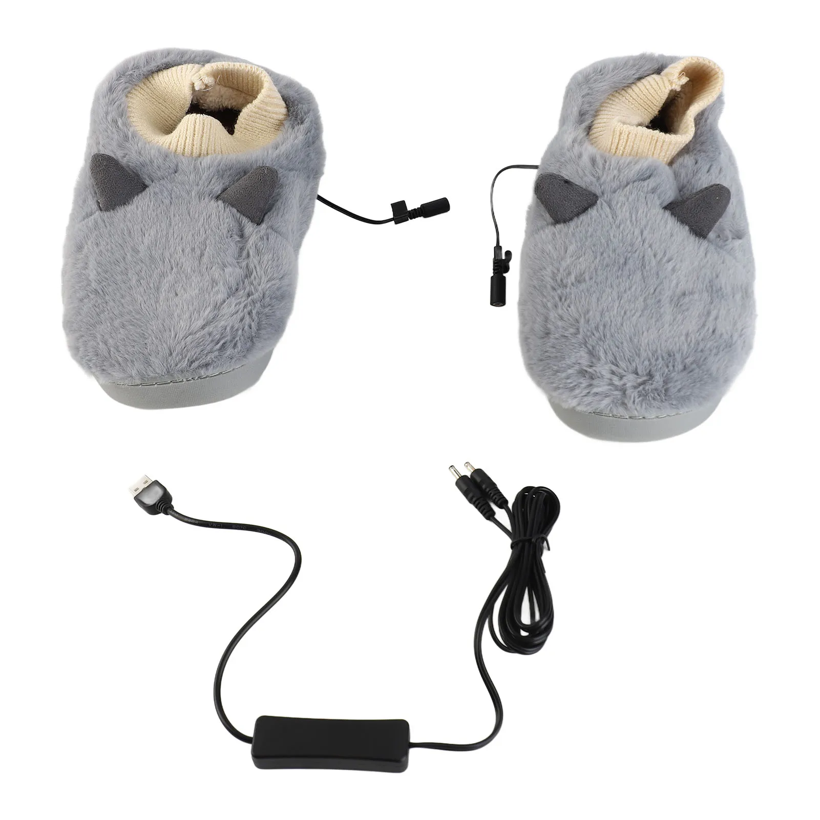 Heating Slippers USB Heated Slippers Plush Temperature Adjustable Heating Slippers Anti Slip Slippers Winter Foot Warmer for Men