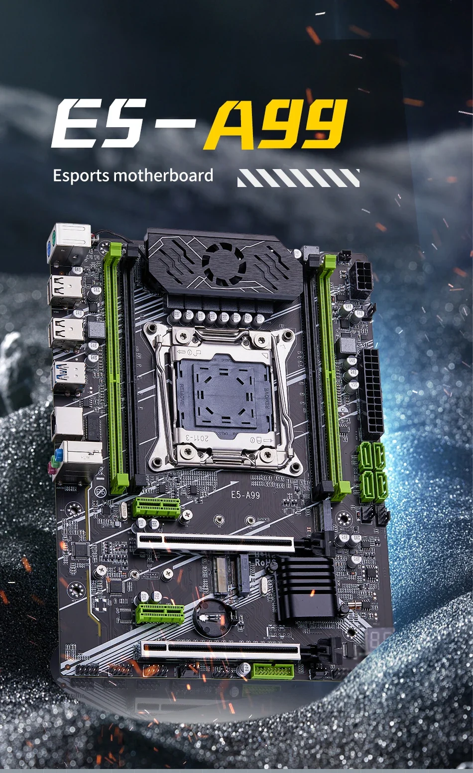 Материнская плата QIYIDA X99 LGA2011-3 xeon E5 2680 V4 2*16 ГБ = 32 ГБ ...