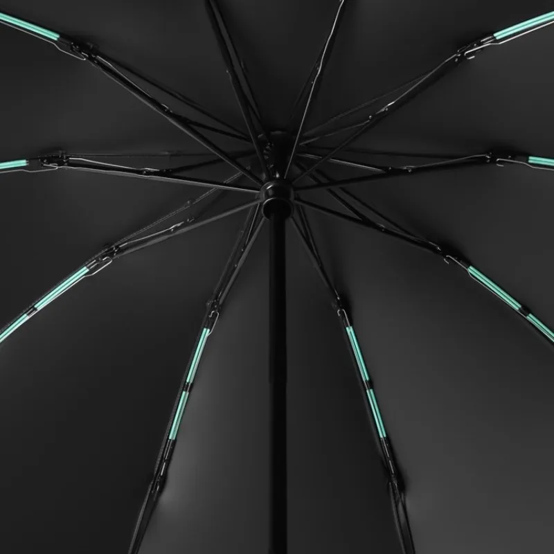 10K Double Bones Reverse Fully-Automatic Umbrella Men Women Large Windproof Reflective Stripe Umbrella Sunny and Rainy