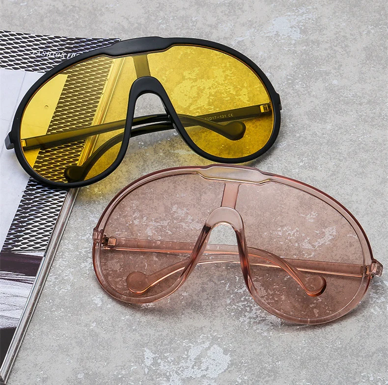 Oversized Shield Sunglasses For Women Vintage Retro Pilot Glasses_voghion.com