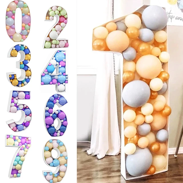 letras y números 3D gigantes para rellenar con globos  Globos, Números de  cumpleaños, Decoraciones de globos para fiesta