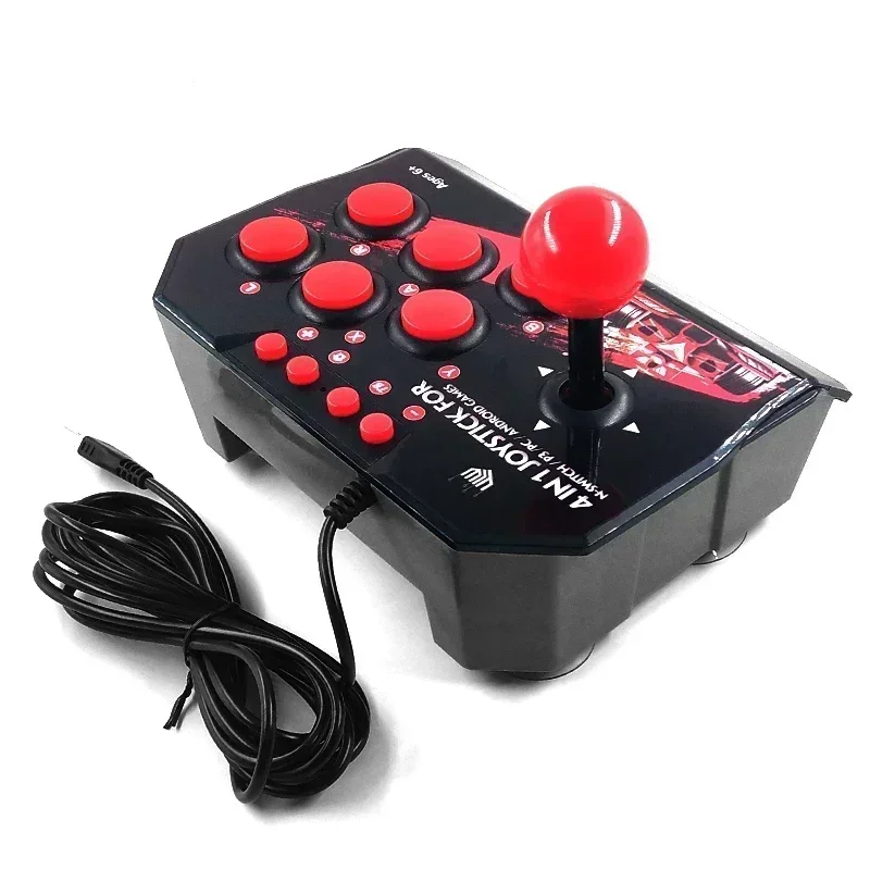 【Hot New Release】 New Gmae Joystick USB Arcade Rocker Game Device Controller Street Fighter Rocker Controller For Nintendo Switch/PS3/ PC/.