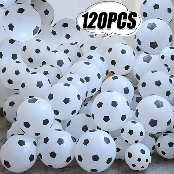 Football Balloons Black Boy Football Sports Birthday Themed Party Summer Celebrations Latex White Balloon Decorations Wholesale