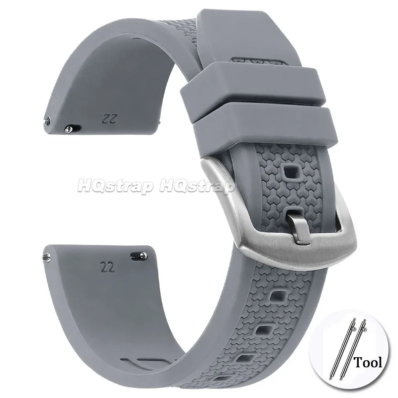 Breathable Silicone Quick Release Sport Watch Band – Waterproof Universal Bracelet Strap