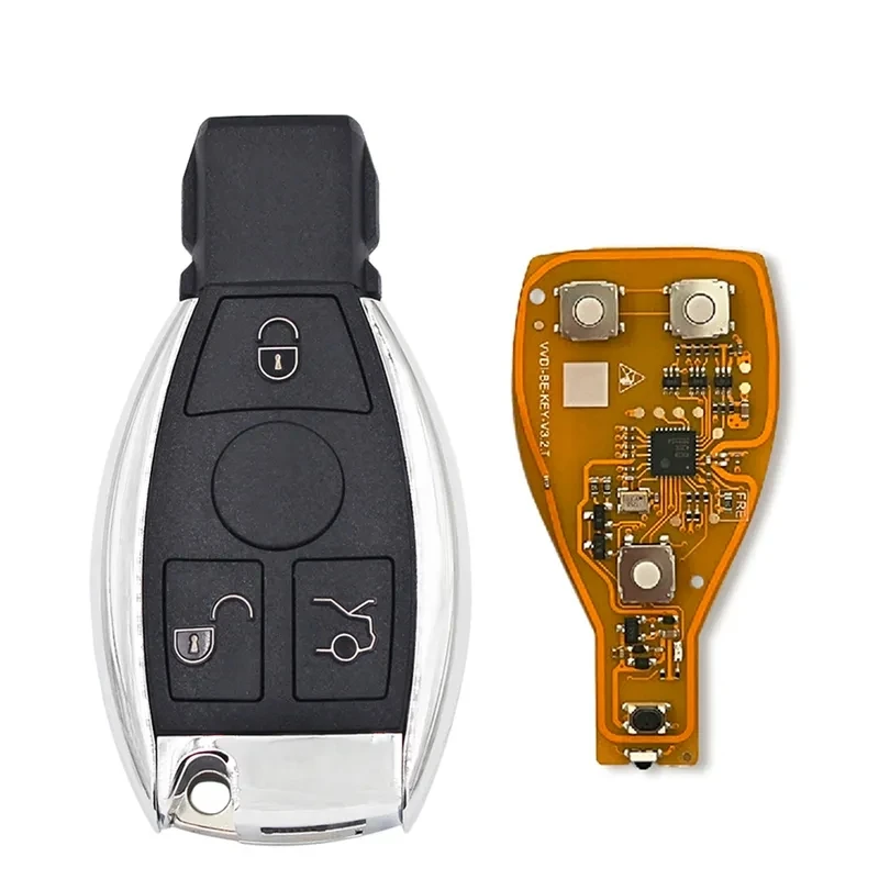 Xhorse VVDI BE Key XNBZ01EN For Mercedes Benz BGA NEC V3.2 PCB Remote Key Chip Improved Version Smart 315MHz/433MHz green board