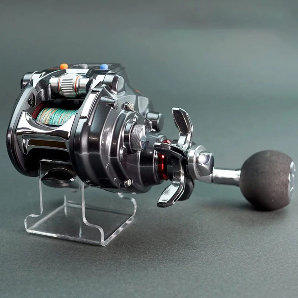Fishing Baitcasting Reel Display Holder Shelf Drum Frame Acrylic Fish Reel Stand