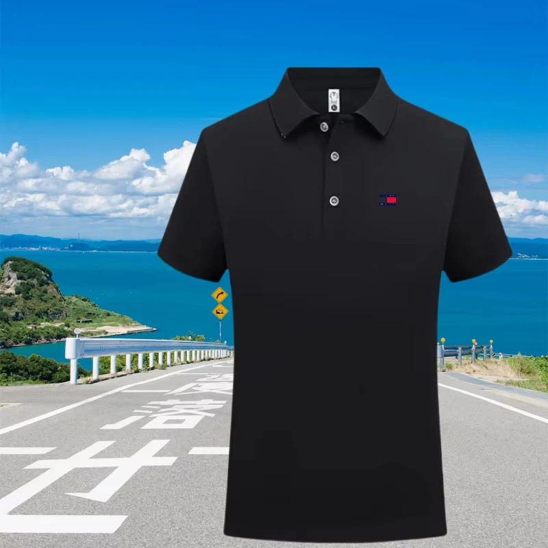 New Men's Polo Shirt Luxury Brand Printed Couple T-shirt Classic Pattern Short Sleeve Street Leisure Business Polo