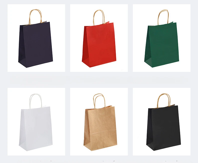 Color Reinforce Thickened Kraft Paper Handbag Free Custom Logo Multi-color Packaging Bag Customized Handbag for Gift Clothing 4 S9e01741ad0b54fd3bbaecf3851aef15ch