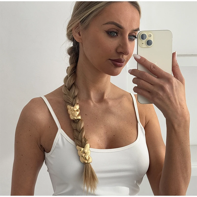Hair Accessories Hair Bands Punk Elastic Headband Women Girls Braid Unique Design Ponytail Hair Tie Rubber Band Y2k Children