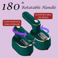 Mini Steam Brush Handheld Garment Steamer, 2-in-1 Wet & Dry Ironing Machine, Foldable, Rotating Electric Steamer for Travel 2