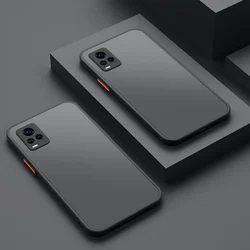 Shockproof Silicone Matte Phone Case - Durable and Stylish Protection for Vivo Y22 2022 (Black)