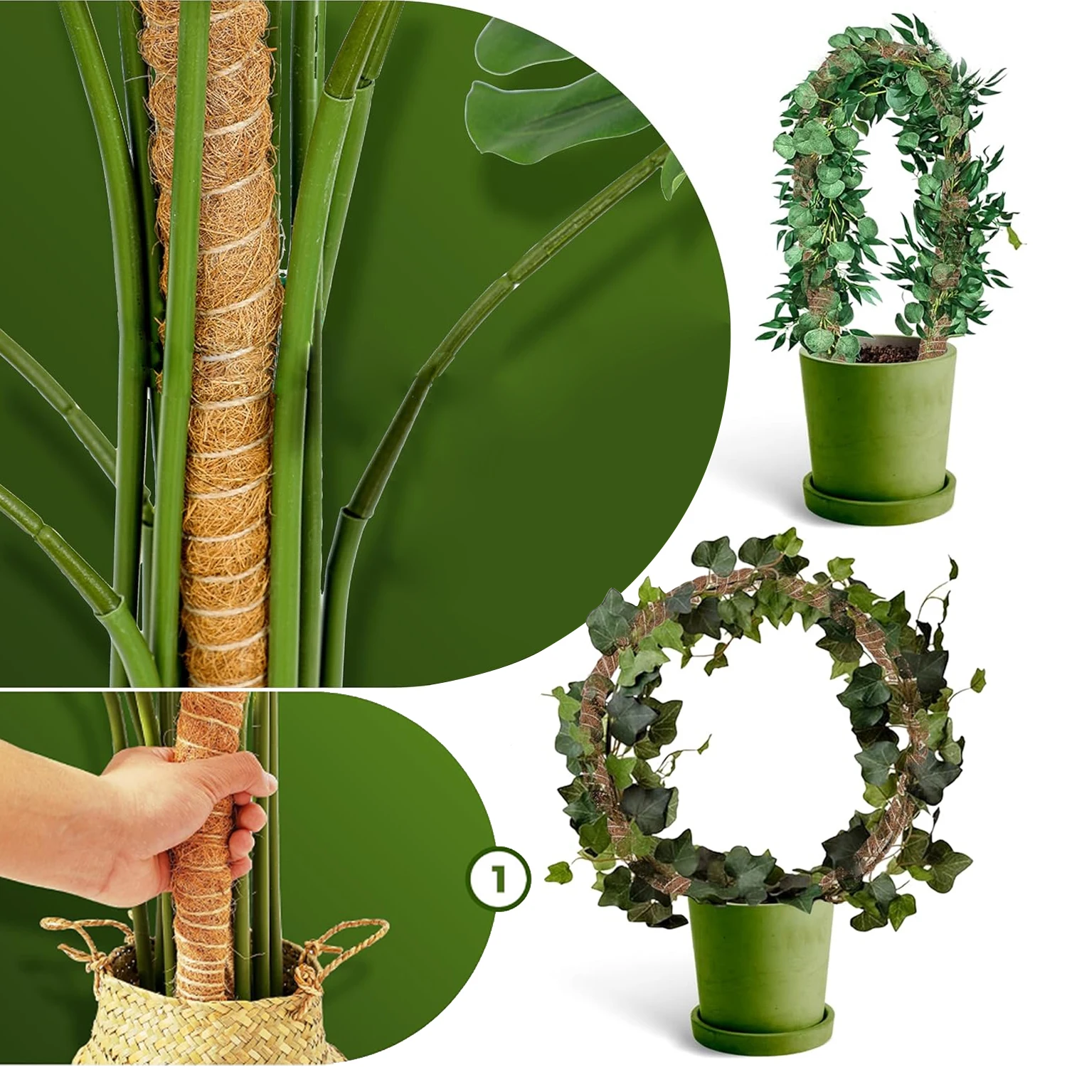 Moss Pole Plants 31 Inch Monstera Plant Support Stakes Climbing Outdoor Potted Plants Indoor Trellis Moss Pole plant stakes plant climbing support plant support racks