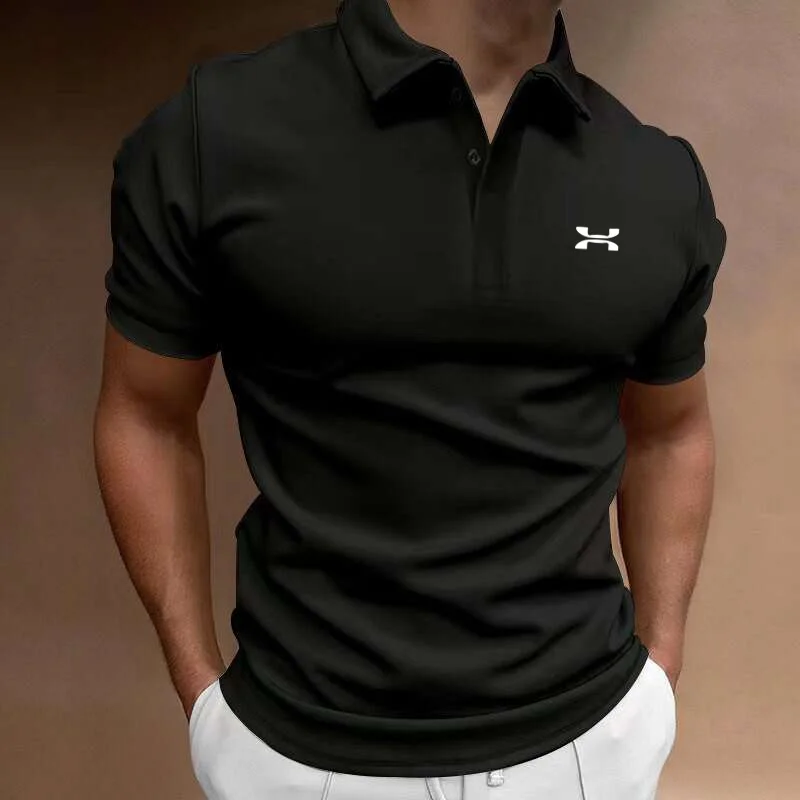 

Men's New T-shirt Classic Short sleeved Polo Shirt Summer Top Casual T-shirt Button Collar Super Large S-4XL Casual Polo Shirt