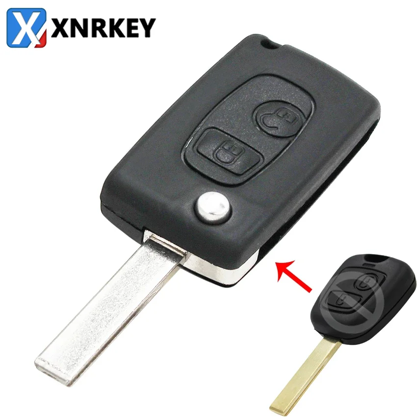 XNRKEY 2 Buttons Modified Remote Control Entry Key Fob Shell Case For Peugeot 307 107 207 407 Citroen C2 C3 C4 C5 Key Shell Case 3 4 buttons car remote key shell replacement keyless entry remote key case abs for hyundai ix35 for kia k2 k5 sportage forte