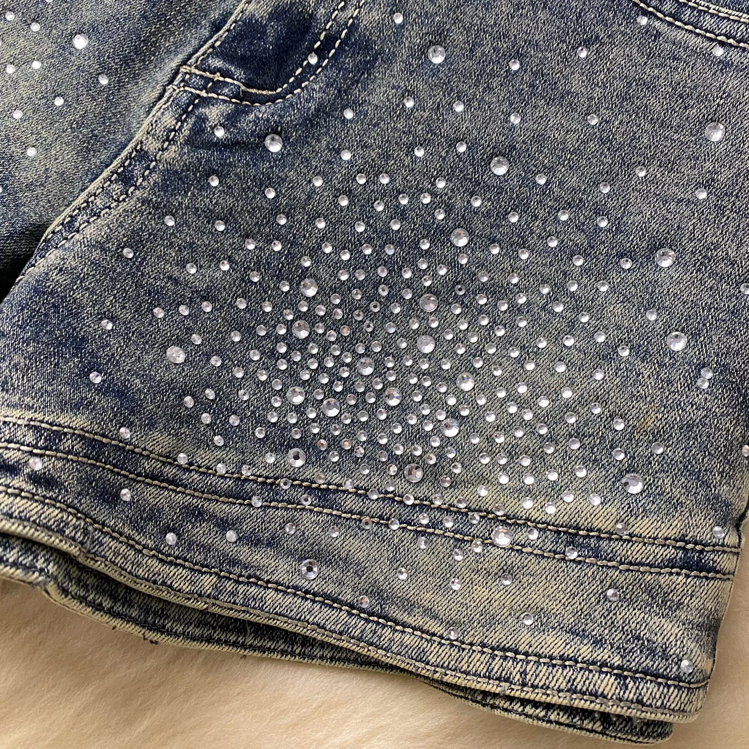 Black Shorts Fashion High Waist Slimming Hot Drilling Jeans Shorts Female 2024 Summer New Casual Wide-Leg Shorts for Women