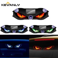 KEVANLY Solar Power Car Demon Eye Light Cool Flashing Warning Light Dynamic Safety Vehicle Signal Lights Universal 1