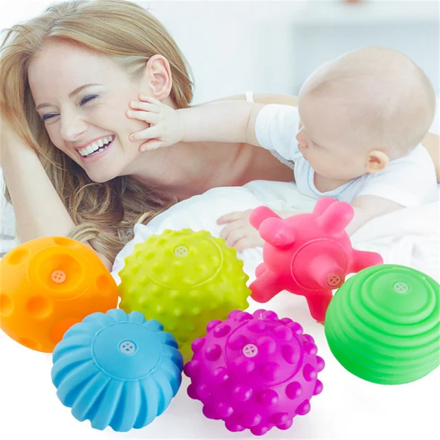 6Pcs/Set Baby Toy Ball Develop Baby'S Tactile Senses Toy Touch Hand Ball Toys Children Training Ball Massage Soft Ball Kids Game 6
