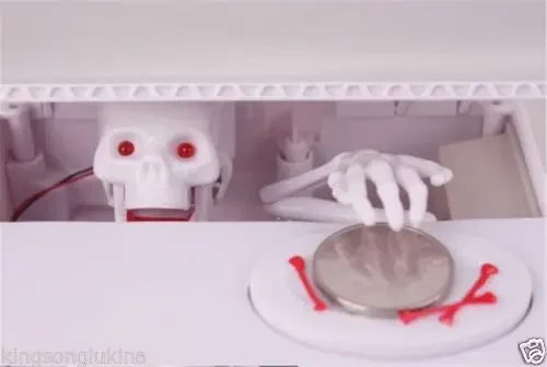 Creative Funny Home Decoration Mean Greedy Ghost Piggy Bank with Sound and Light 2