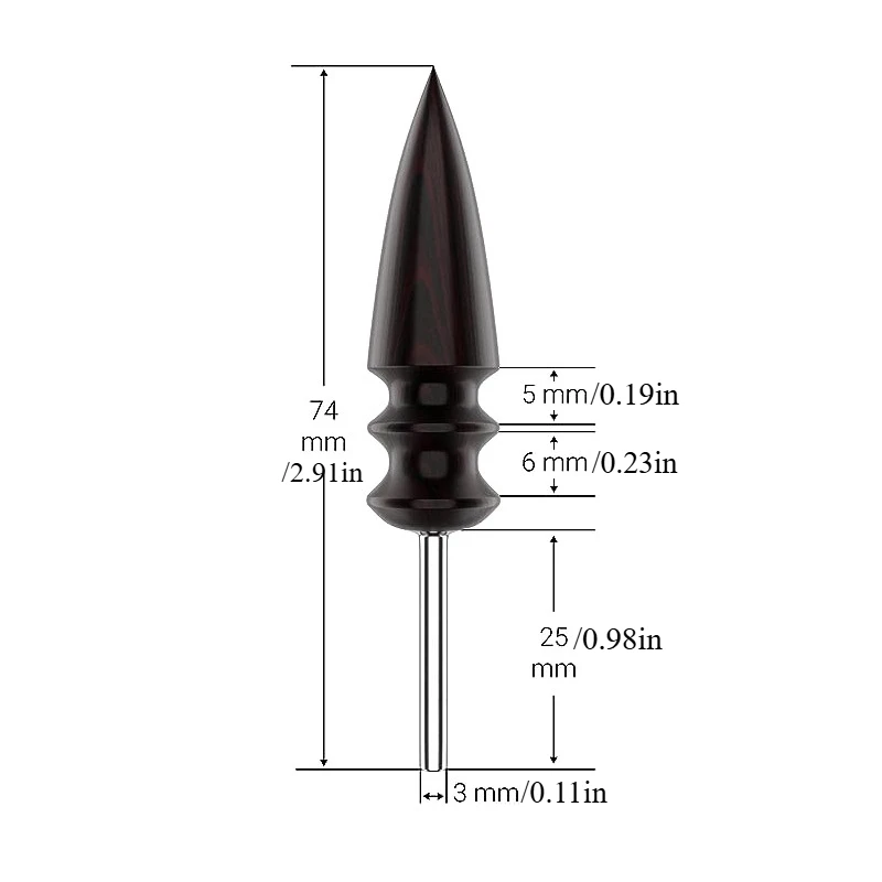 Pointed Tip Leather Burnishing Tool Leather Edge Burnisher Slicker Tool Set Burnishing Wheel of Supplies