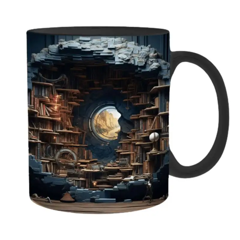 

Кружка для библиотеки, кружка, кофейная чашка, кофейная кружка с 3D эффектом, многофункциональные кружки с творческим пространством