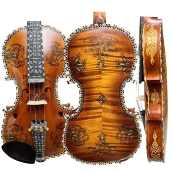 Hand made Norwegian fiddle 4strings 4/4 violin Hardanger fiddle,powerful sound