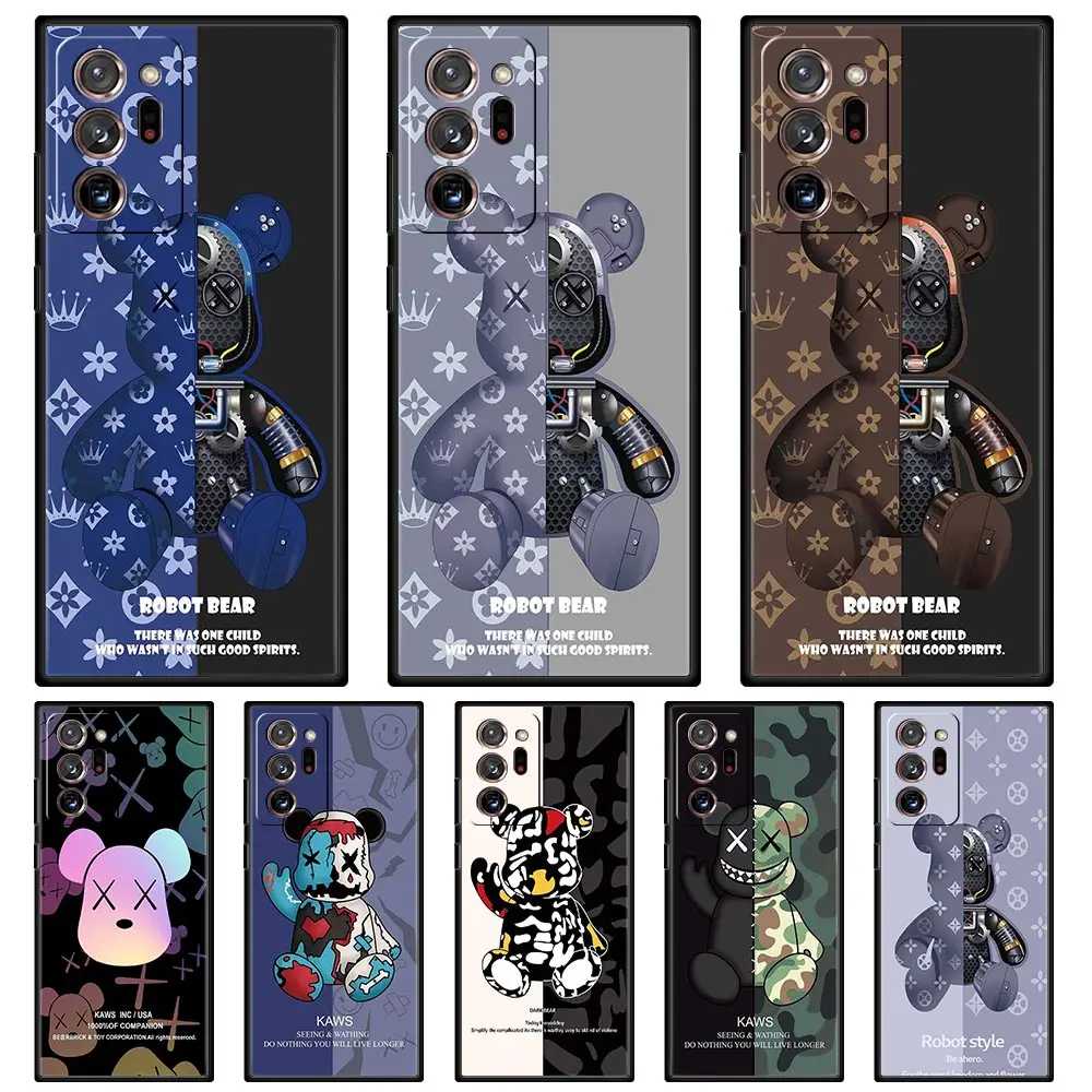 Silicone Case for Samsung Galaxy Note 20 Ultra 5G 10 Plus 9 8 M31 M30s M51 M31s M52 M22 M11 Fashion Soft Phone Cover Robot Bear |