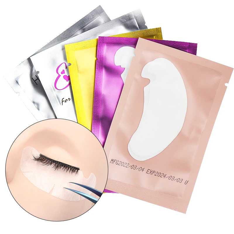 50 Pairs Eyelash Extension U-Shaped Incision Gel Paper Patches Grafted False Lash Under Eye Pad Sticker Tips Female Makeup Tools 20 50 100 pairs paper patches for eyelash extension silicone lash pad reusable patch makeup under eye patches paper sticker tool