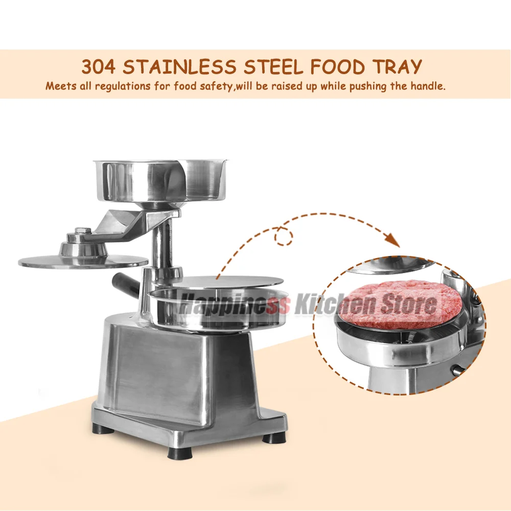 Burger Press Burger Patty Maker Dia 100/130/150mm Hamburger Presser Machine With 500pcs Paper Manual Kitchen Gadgets
