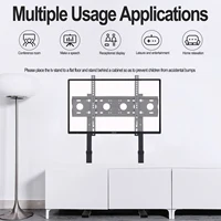Heavy Duty TV Floor Stand Mount Adjustable Heights Free Standing for 32-100 Inches - Image 3
