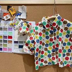 Primavera outono novas crianças camisas de moda flor impressão meninas camisas do bebê manga longa t camisa meninos lapela camisas bonito crianças roupas