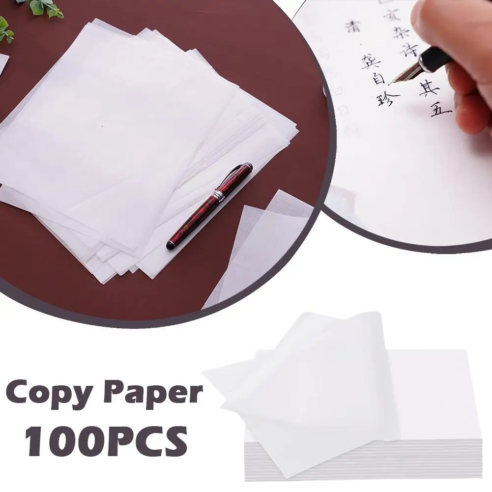 

100 sheet/set Translucent Tracing Paper Writing Copying 27*19cm Scrapbook Sheet Drawing Drawing Stationery Paper Calligraph Y8C6