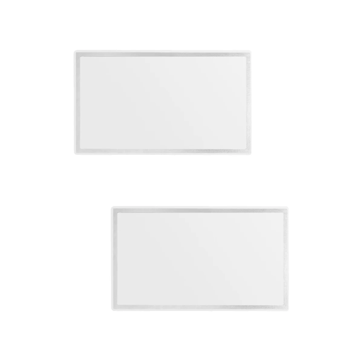 

2 pcs Car Makeup Mirror Stainless Steel Visor Mirror Adhesive Decorative Mirror