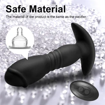 Telescopic Prostate Massager Male Anal Vibrator Butt Plug Stimulator Wireless Remote Adult Products for Couple Sex Toys for Men 6
