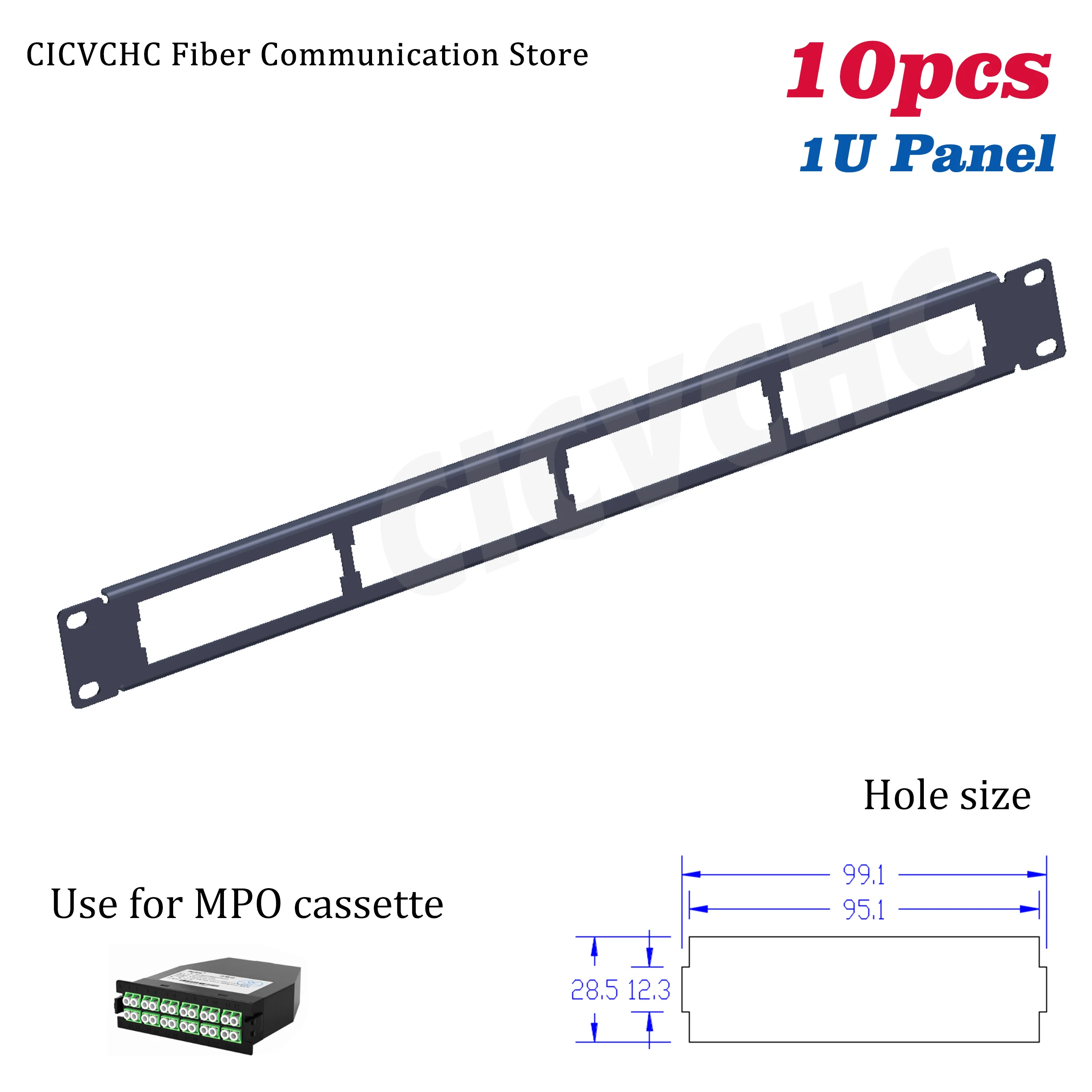 Pannello Rack 1U Da 10 Pezzi Per Modulo Cassetta Mpo