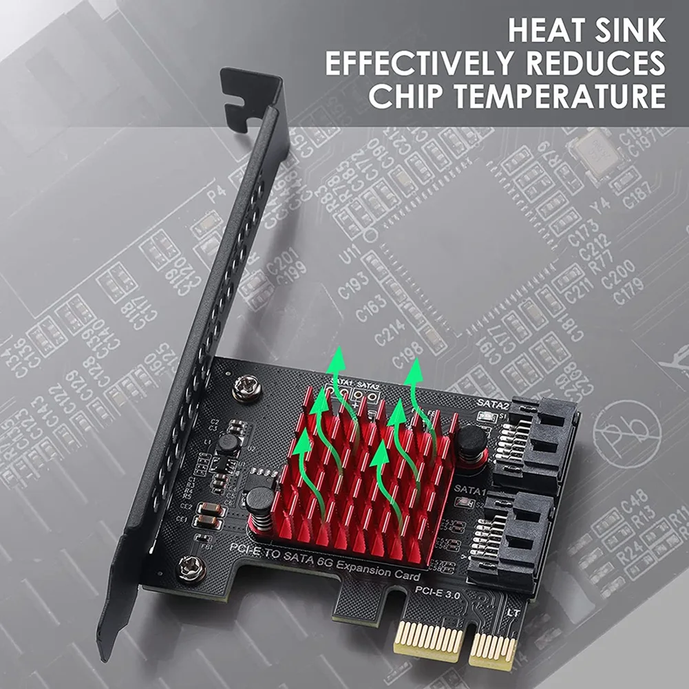 PCIe to 2 ��Ʈ SATA 3 III 3.0, 6 Gbps SSD �����, PCI-E PCI X1 ��Ʈ�ѷ� ���� Ȯ�� ī��, X4 X6 ����